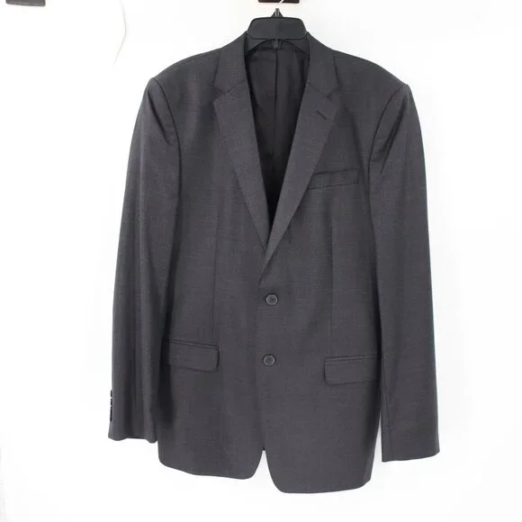 Versace Collection Sport Coat Mens 42 Wool Blend Single Breasted Two Button gray